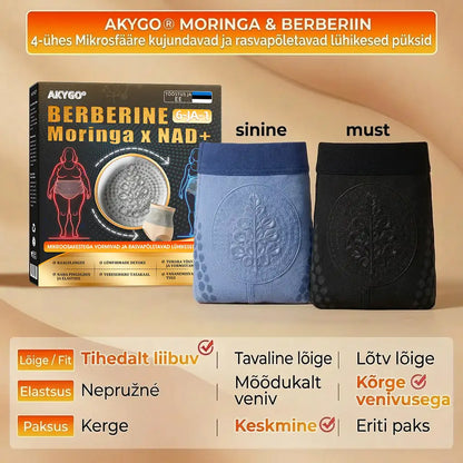 AKYGO® Ametlik pood 🇪🇪 | AKYGO® 2026 Moringa x Berbeeriin x NAD+ 6-ühes mikromolekulaarsed modelleerivad ja rasva põletavad šortsid (Naiste versioon + Meeste elujõudu toetav kompleks)