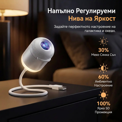 🌌 Проектор за нощно осветление Comauo® — интелигентна динамична 5D светлина за спалня и детска стая 🧸